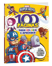 MARVEL - 100 PAGINAS PARA COLORIR - SUPER HERO